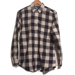 Haggar‎ Clothing Blue Plaid Dress Shirt Size Small